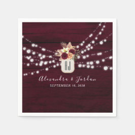 Burgundy Wedding Napkins Serviette
