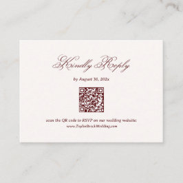 Burgundy Wedding RSVP  Begleitkarte