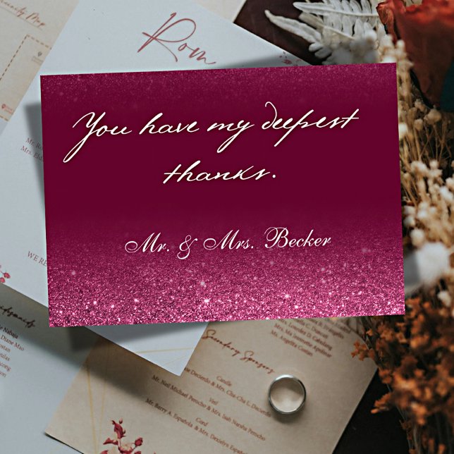 Burgundy wedding thank you cards dankeskarte (Von Creator hochgeladen)