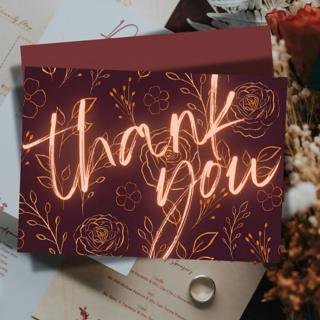 Burgundy wedding thank you cards dankeskarte (Von Creator hochgeladen)