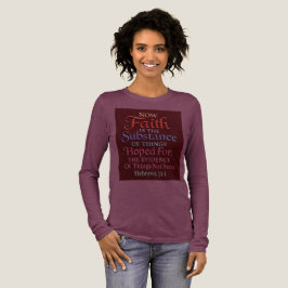 Burgundy Women's Hebrews Faith Quote Tri-Blend Shirt