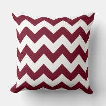 Burgundy Zig Zag Streifenkissen
