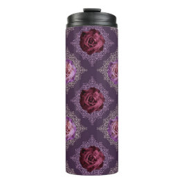 BURGUNGS- UND PINKWASSERFARBEN-BLUME THERMOSBECHER