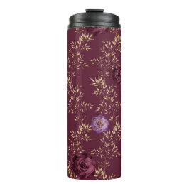 BURGUNGS- UND PINKWASSERFARBEN-BLUME THERMOSBECHER