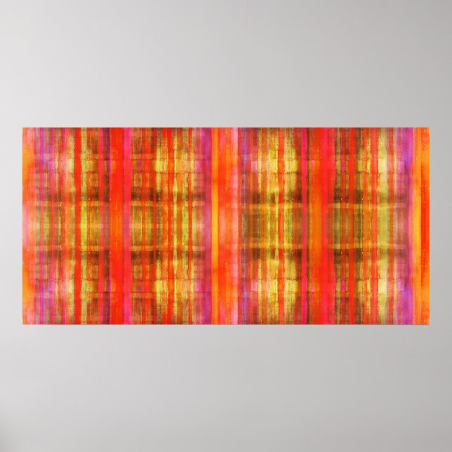 Buring Reds Poster d'art moderne Abstrait Imprimer (Devant)