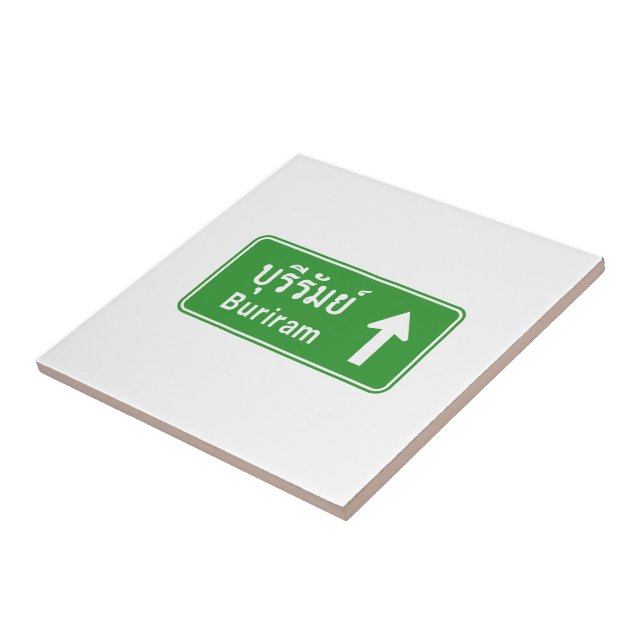 Buriram Ahead ⚠ Thai Highway Traffic ⚠ Fliese (Seite)