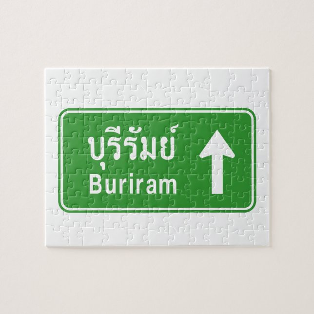 Buriram Ahead ⚠ Verkehrszeichen der thailändischen (Horizontal)