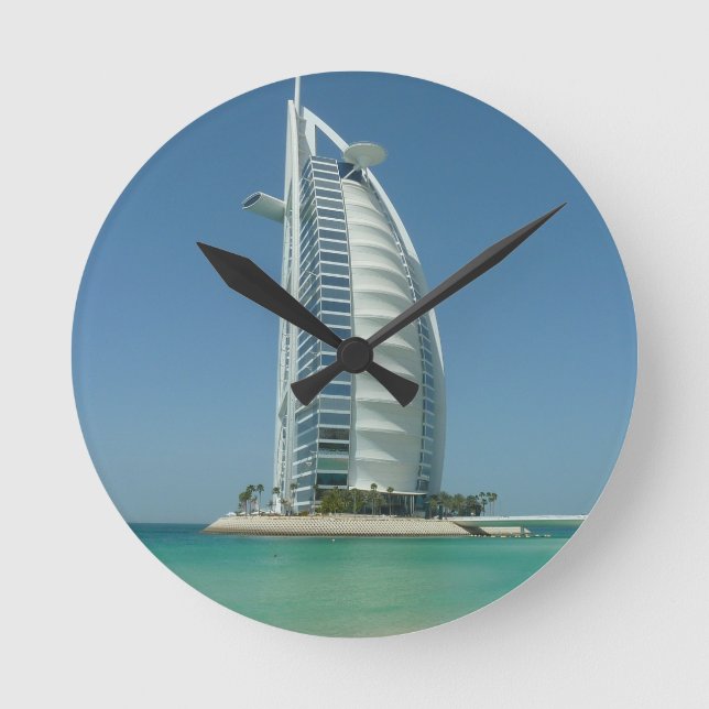 Burj Al-Araber Runde Wanduhr (Vorderseite)
