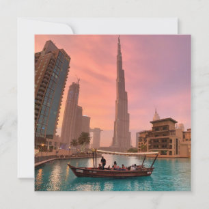 Burj Khalifa Boat See Stadtscape Karte
