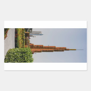 Burj Khalifa, Dubai Miracle Garden Rechteckiger Aufkleber