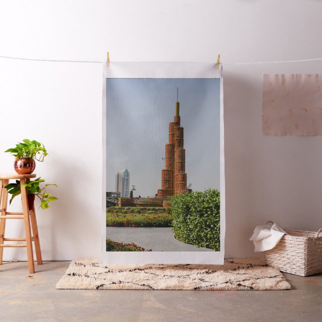 Burj Khalifa, Dubai Miracle Garden Stoff (Beispiel)