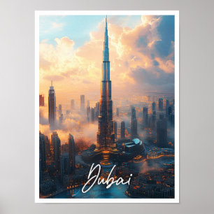 Burj Khalifa Dubai UAE Vereinigte Arabische Emirat Poster