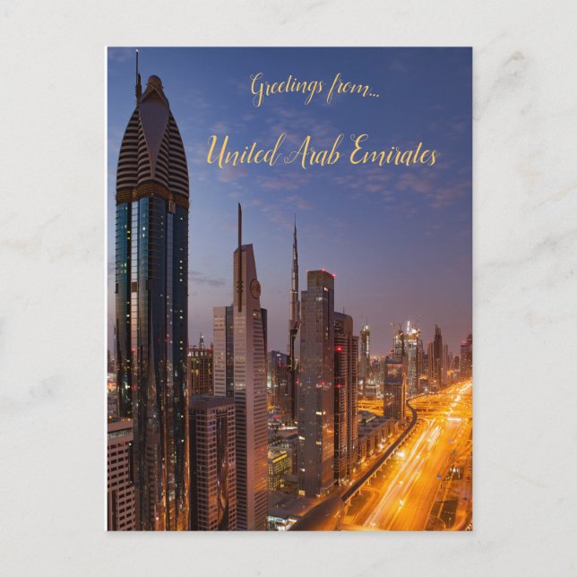 Burj Khalifa Dubai Vereinigte Arabische Emirate Postkarte (Vorderseite)