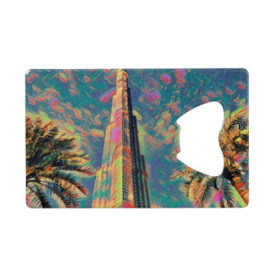 Burj Khalifa Gemälde Geldbeutel Flaschenöffner