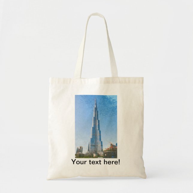 Burj Khalifa, Gemälde in Dubai Tragetasche (Vorne)