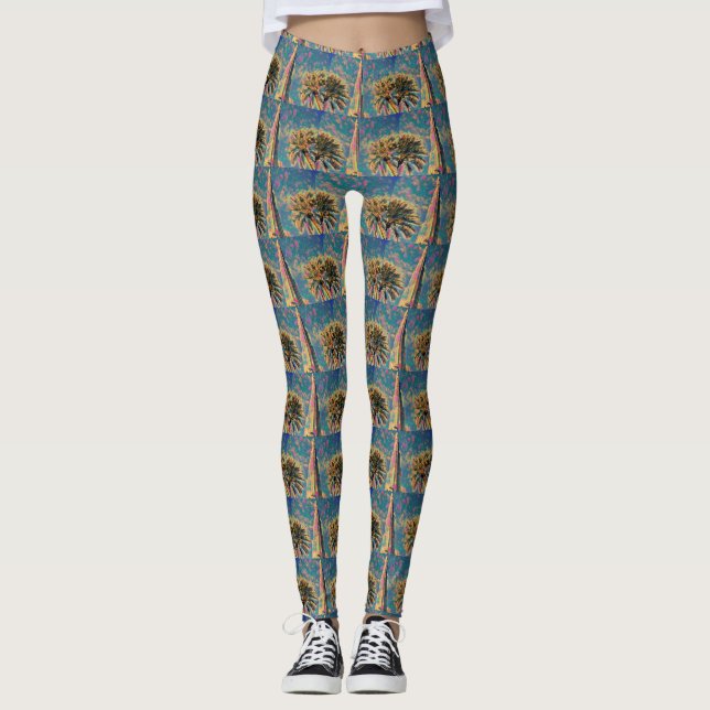 Burj Khalifa Gemälde Leggings (Vorderseite)
