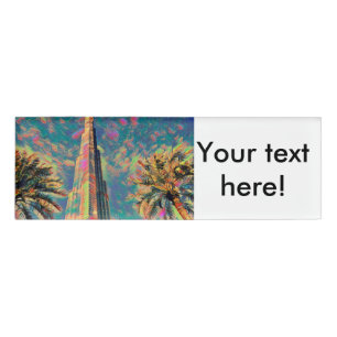 Burj Khalifa Gemälde Namenschild
