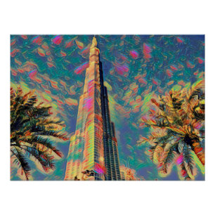 Burj Khalifa Gemälde Poster