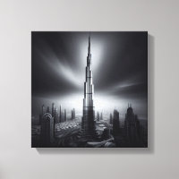 Burj Khalifa Monochrome Skyline - Dramatischer Sta