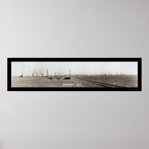 Burkburnett TX Oil Foto 1919 Poster