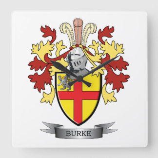 Burke Coat of Arms Quadratische Wanduhr