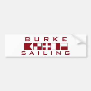 Burke, das Seeflaggen-Autoaufkleber segelt Autoaufkleber