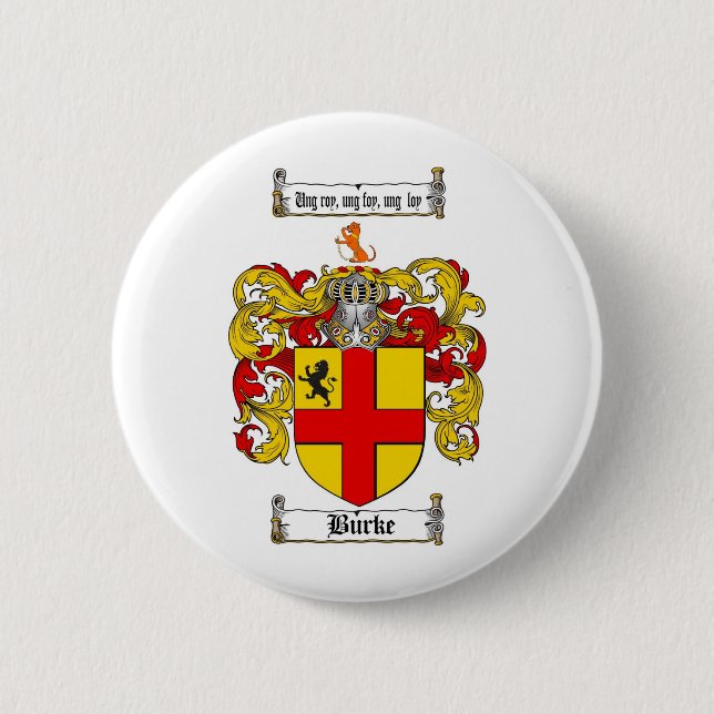 BURKE-FAMILIENWAPPEN - BURKE-WAPPEN BUTTON (Vorderseite)