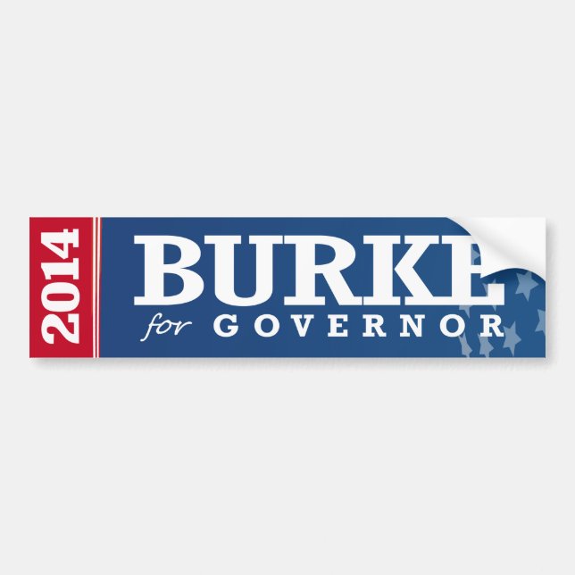 BURKE FÜR GOUVERNEUR 2014 AUTOAUFKLEBER (Vorne)