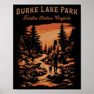 Burke Lake Park Fairfax Station Virginia Wanderweg Poster