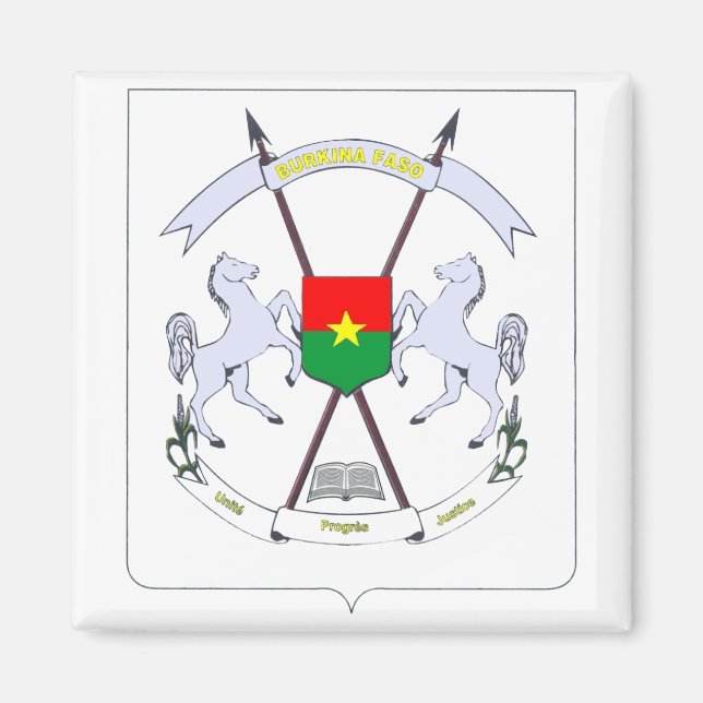 burkina Emblem Magnet (Vorne)