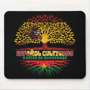 Burkina Faso Burkinabe Spanisch Tree Roots Mousepad