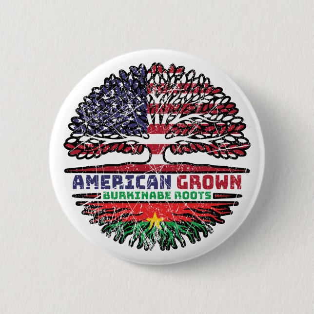 Burkina Faso Burkinabe USA Treots Button (Vorderseite)