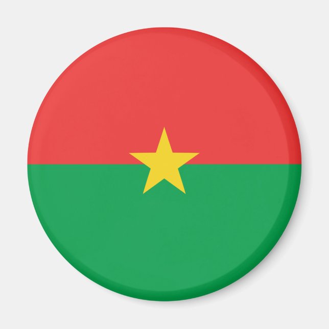 Burkina Faso Fisheye Flag Magnet (Vorne)