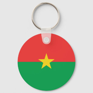 Burkina Faso Fisheye Flag Schlüsselanhänger