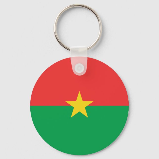 Burkina Faso Fisheye Flag Schlüsselanhänger (Vorderseite)