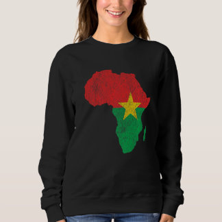 Burkina Faso Flag Afrika Kontinentale Silhouette G Sweatshirt