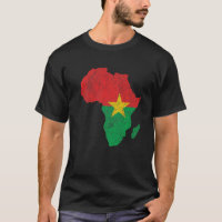 Burkina Faso Flag Afrika Kontinentale Silhouette G