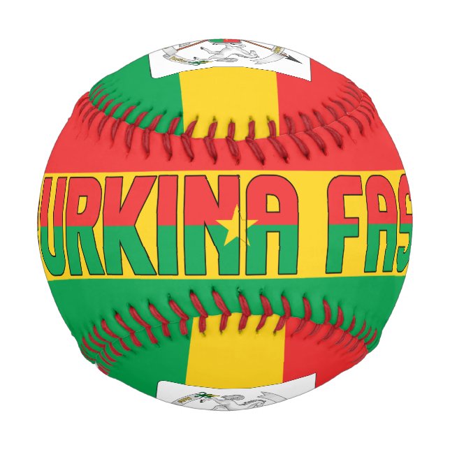 Burkina Faso Flag and Coat of Arms Patriotic Baseball (Vorderseite)