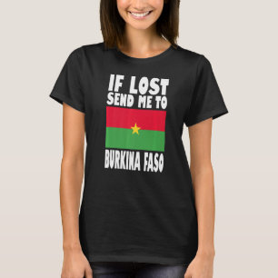 Burkina Faso Flag Design Wenn verloren senden Sie T-Shirt
