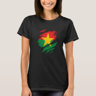 Burkina Faso Flag mit Stolz Burkinabé Torn Ripped T-Shirt