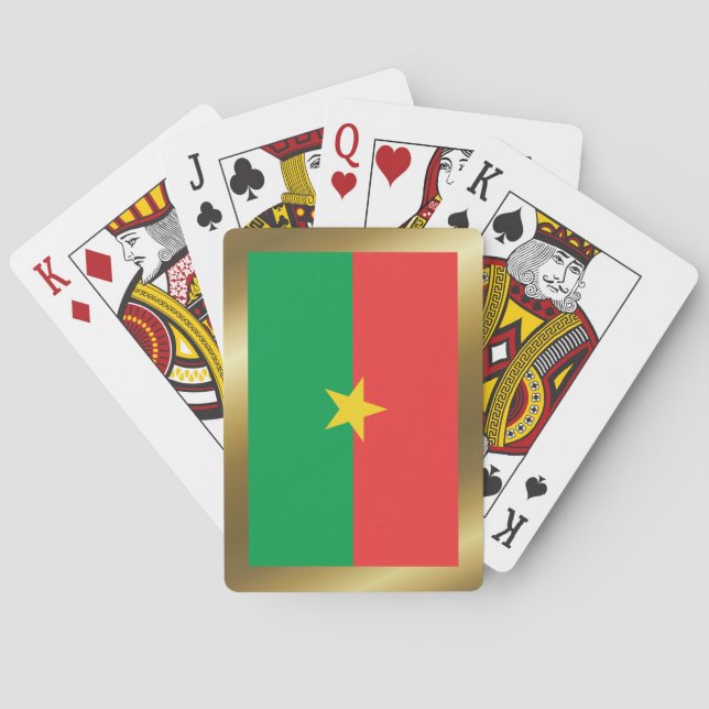 Burkina Faso Flag Spielkarten (Rückseite)