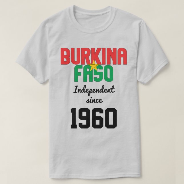 Burkina Faso Flag Unabhängigkeitsfeier T-Shirt (Design vorne)