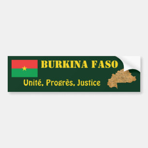 Burkina Faso Flagge + Karte Aufkleber Autoaufkleber