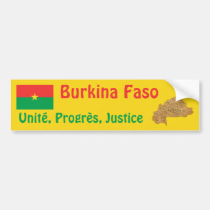 Burkina Faso Flagge + Karte Aufkleber Autoaufkleber