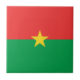 Burkina Faso Flagge Keramikfliese