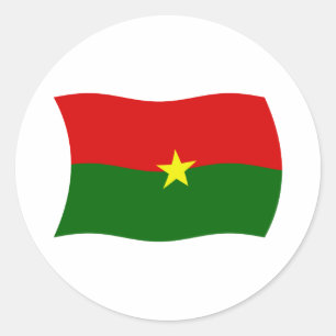 Burkina Faso-Flaggen-Aufkleber Runder Aufkleber