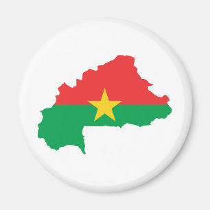 Burkina Faso Flaggen-Karte BF Magnet