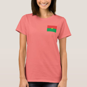 Burkina Faso Flaggen- und Karten-DK-T - Shirt