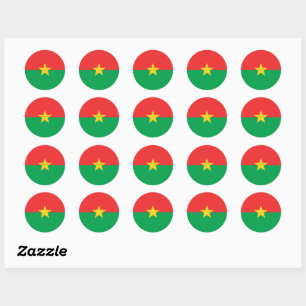 Burkina Faso Flaggenaufkleber Runder Aufkleber