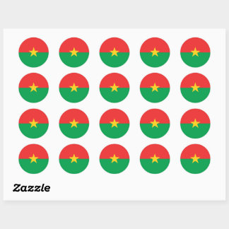Burkina Faso Flaggenaufkleber Runder Aufkleber